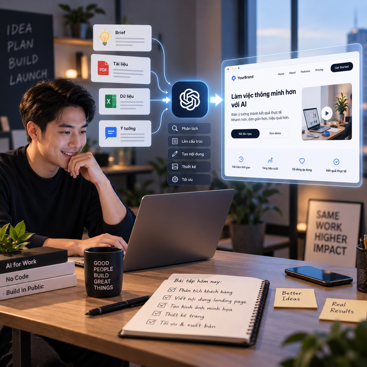 Thực hành AI trong công việc